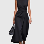 CLARIMOND | ELEGANT ROUND NECK DRESS