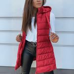 EIRLYS | CASUAL SLEEVELESS HOODED PUFFER VEST