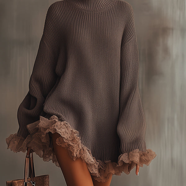 Nina | Ruffled Knit Dress