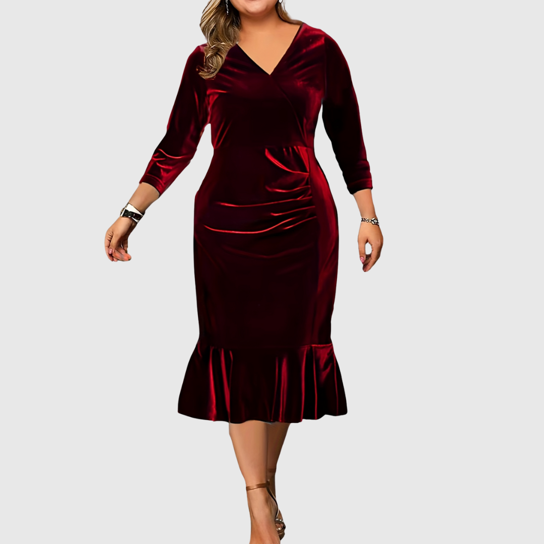 ZAAR | VELVET CHRISTMAS MIDI DRESS