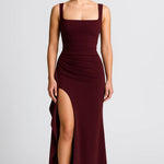CERIDWEN | ASYMMETRIC EVENING DRESS WITH HIGH SLIT