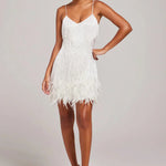 ALICIA | FEATHER MINI DRESS