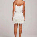 ALICIA | FEATHER MINI DRESS