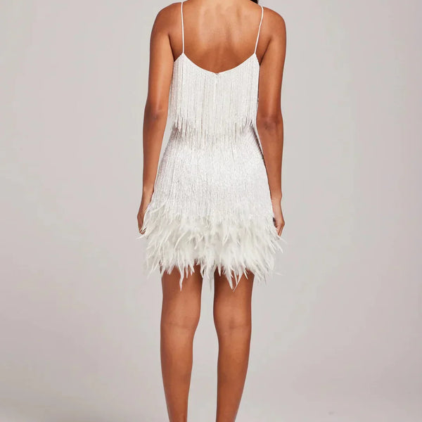 ALICIA | FEATHER MINI DRESS