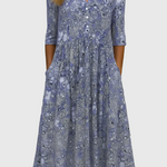 Harlow | Graceful V-Neck Elegance Midi Dress