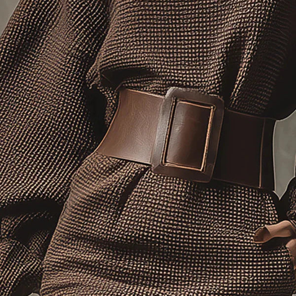 Clara | Short Knit Dress with Matching Belt