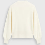 ROMILLY | WHITE SWEATER WITH RED HEART PATTERN
