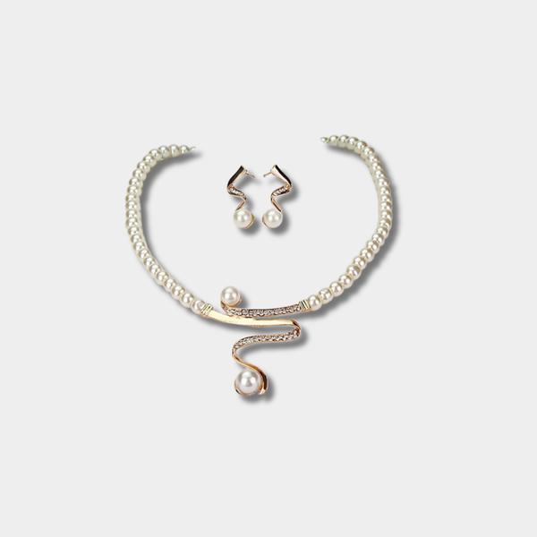 Susanne – Collana con perle naturali + set di orecchini