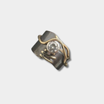 Laura – Anello vintage in argento scuro con zircone