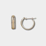 Mia – Orecchini vintage in argento con linea dorata