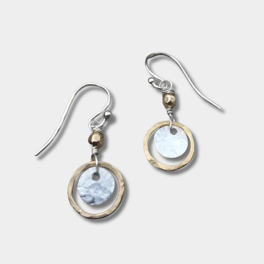 Christa – Vintage Gold and Silver Earrings