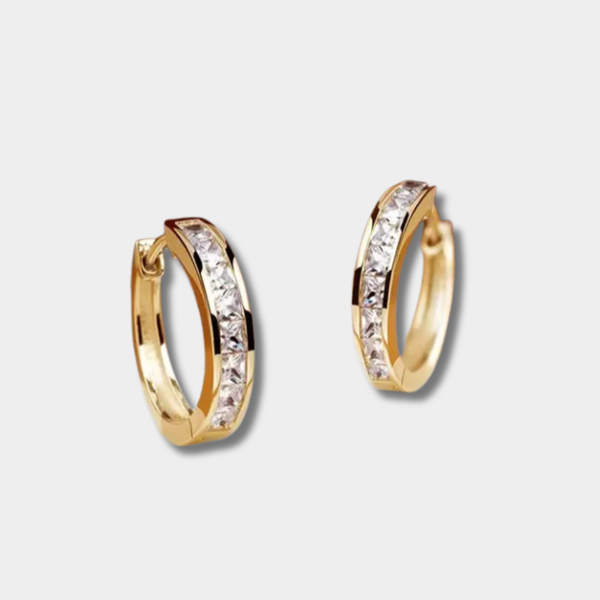 Paolina - Elegant gold and crystal earrings