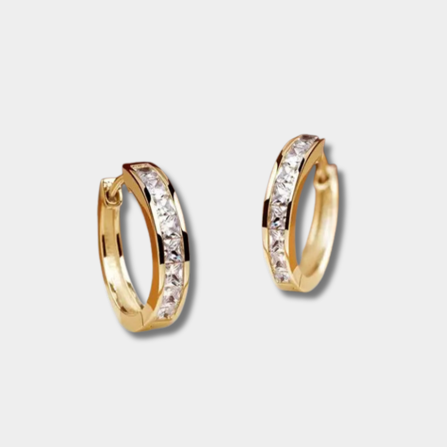 Paolina - Elegant gold and crystal earrings