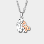 Cat Hug Pendant Necklace