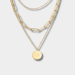 Lea – A delicate golden multiple necklace with elegant flowing lines