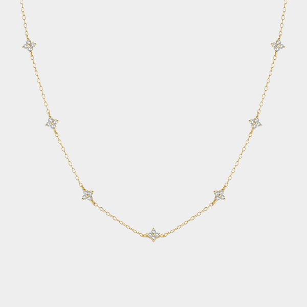 Veronika – Thin silver chain with vertical pendant