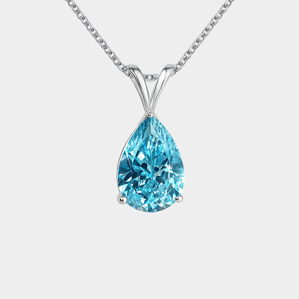 Melina – Catenina in argento con pendente azzurro chiaro