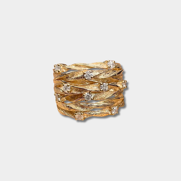 Johanna – Anello vintage in oro con zircone