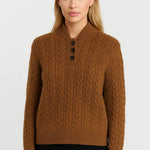 YSELLA | CABLE-KNIT CARDIGAN WITI BUTTONS