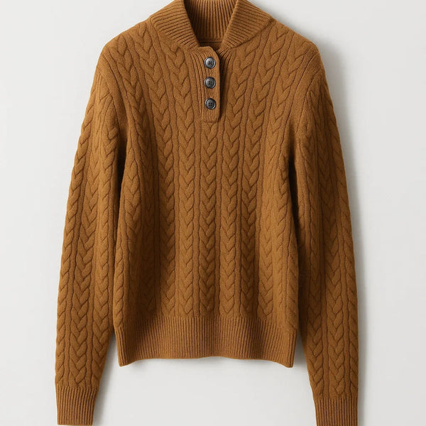 YSELLA | CABLE-KNIT CARDIGAN WITI BUTTONS