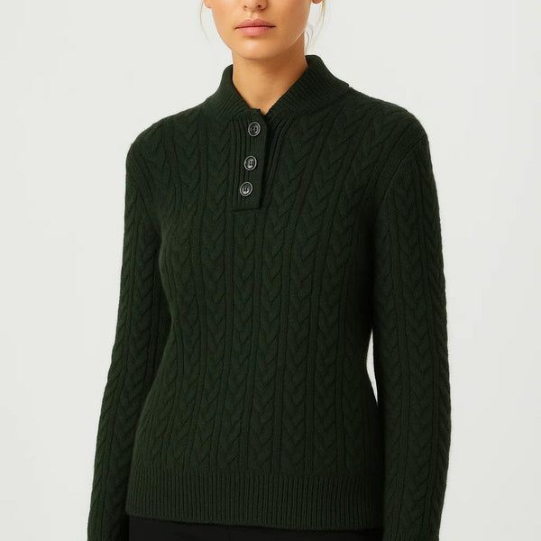 YSELLA | CABLE-KNIT CARDIGAN WITI BUTTONS