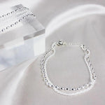 SILVER BRACELET SET WITH ZIRCONIA DETAILS