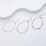 Marlene – Gold Bracelet with Single Pearl Accents