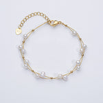Marlene – Gold Bracelet with Single Pearl Accents