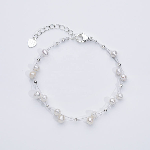 Marlene – Gold Bracelet with Single Pearl Accents