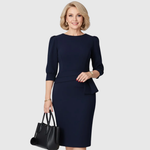 CLAUDINE BLOOM | REFINED RUFFLE MIDI DRESS