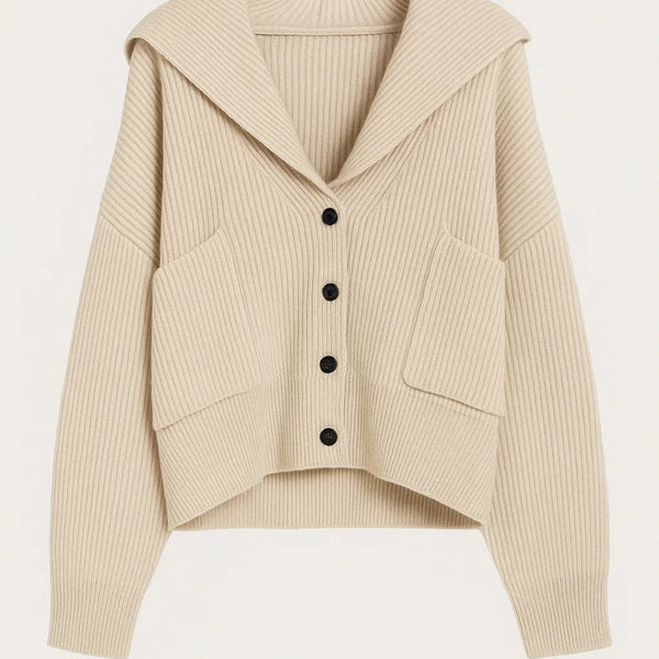 ELANORA | DEEP V-NECK KNIT CARDIGAN
