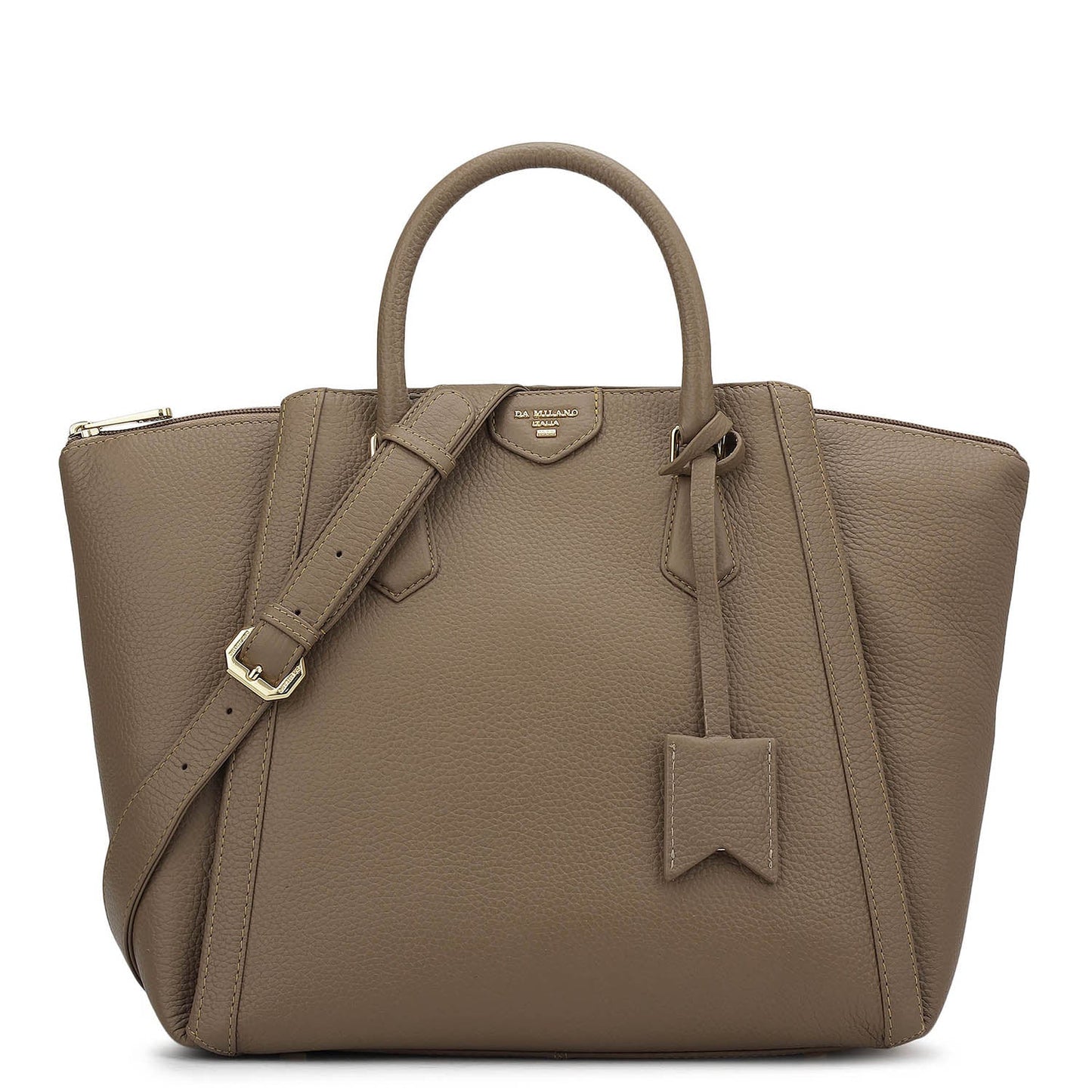 Élégance Paris - Classic Wax Leather Satchel Bag