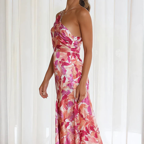 VIOLET | FLORAL SATIN GOWN