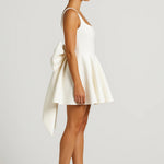 EIRLYS | SQUARE-NECK MINI DRESS WITH BACK BOW
