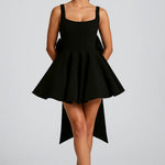 EIRLYS | SQUARE-NECK MINI DRESS WITH BACK BOW