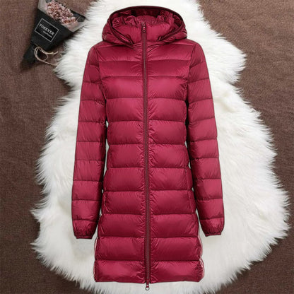 HELSA LONG TRANSITIONAL PADDED JACKET | DARK RED