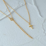 Elina – Double Layer Silver Necklace with Pendant