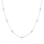 Veronika – Thin silver chain with vertical pendant