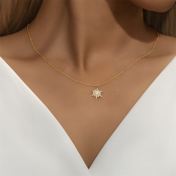 Amelie – Fine silver chain with round pendant