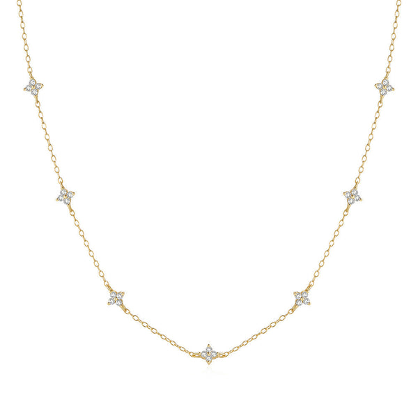 Veronika – Thin silver chain with vertical pendant