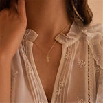Elina – Double Layer Silver Necklace with Pendant