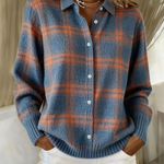 MIRELLA™ - SOFT HOODIE BLOUSE WITH CHECK PATTERN