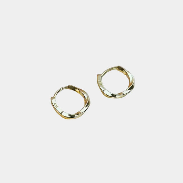 Orecchini in argento sterling con inserto rotondo