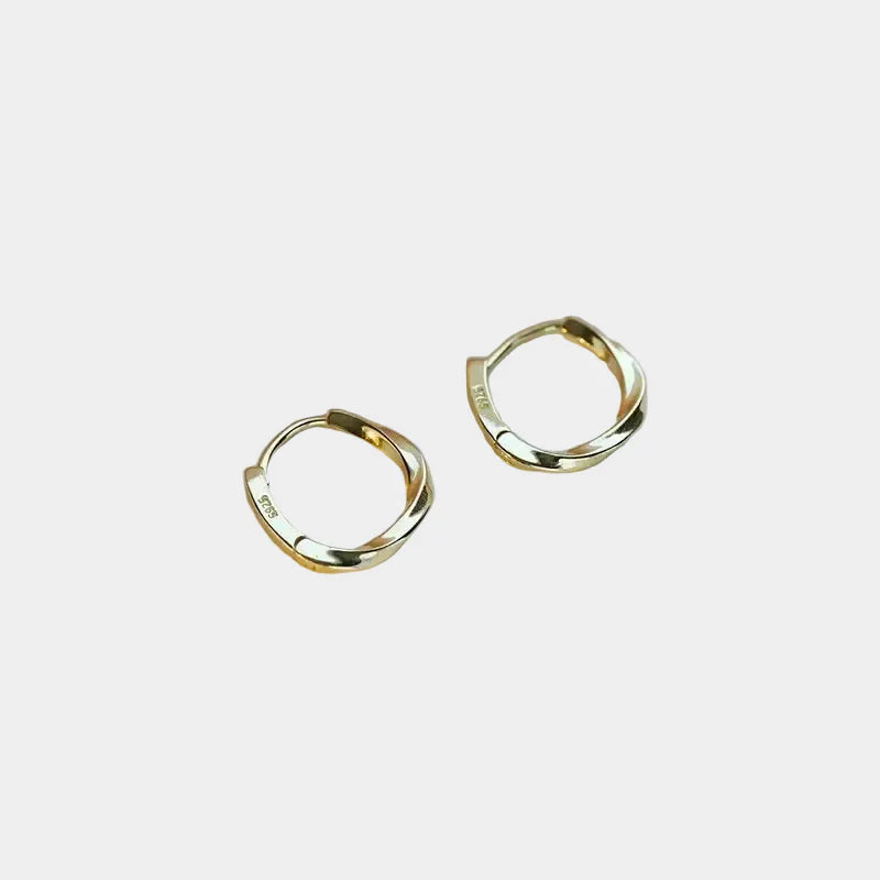 Orecchini in argento sterling con inserto rotondo