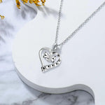 Kamila - 2-piece jewelry set with paw, heart and bone pendants