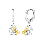 ELOWEN | CAT ICON EARRINGS (ROUND CLOSURE)