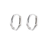 Orecchini in argento sterling con inserto rotondo