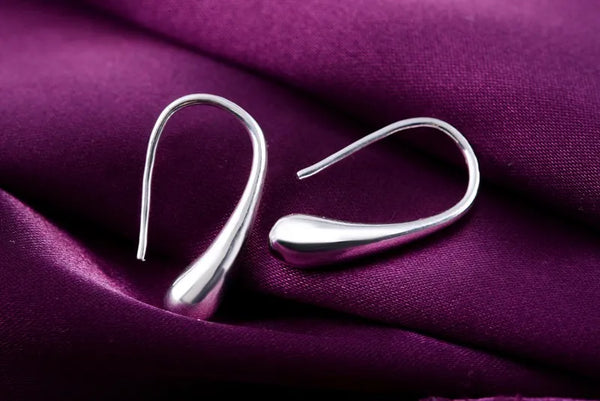 Orecchini a forma di goccia in argento sterling