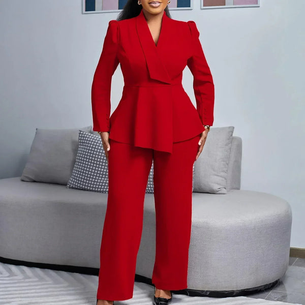 MAYA | STYLISH FORMAL SUIT SET WITH TAILORED LONG BLAZER FOR WOMEN