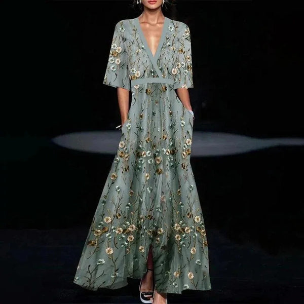 SOPHIA | ELEGANT EVENING DRESS WITH FLORAL PATTERN
